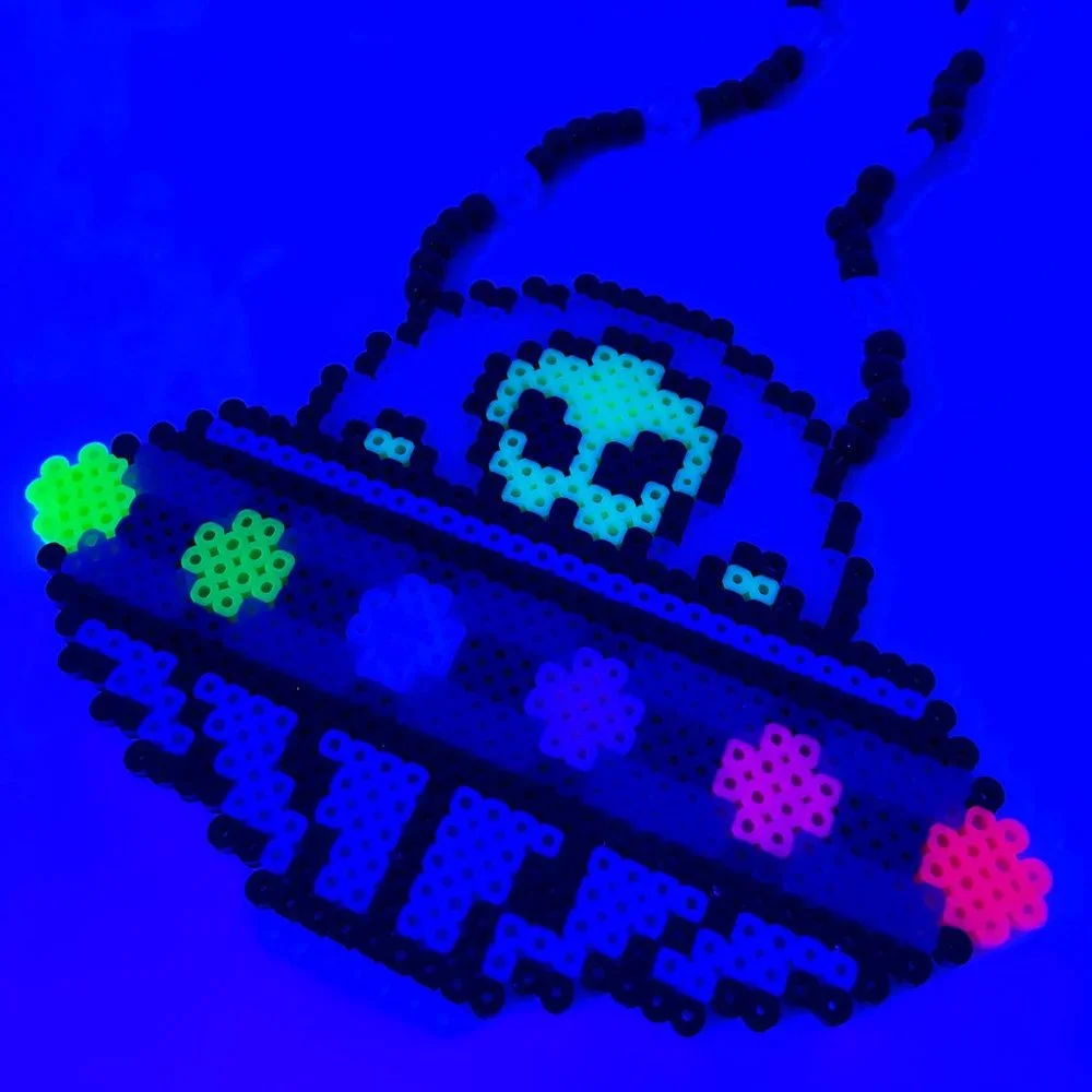 LASR Astro Rave Invasion Kandi Necklace - Picture 2 of 4